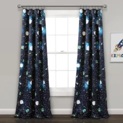Universe Room Darkening Window Curtain Panels Navy - Lush Décor -Lush Décor GUEST 7607c40a 864a 42e5 9e24 0a98ad19b912