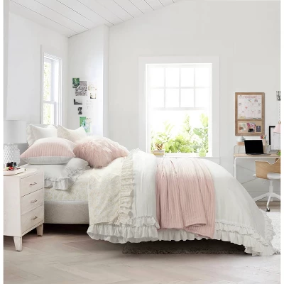 Lush Decor 3pc Ella Ruffle Comforter Bedding Set White 3 Lush Decor 3pc Ella Ruffle Comforter Bedding Set White