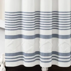 72"x72" Urban Diamond Striped Woven Tufted Eco Friendly Recycled Cotton Shower Curtain - Lush Décor 9 72"x72" Urban Diamond Striped Woven Tufted Eco Friendly Recycled Cotton Shower Curtain - Lush Décor -Lush Décor GUEST 78c4318d 8caa 44aa b89e 4ec11eb8eeb7