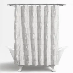 Nova Ruffle Shower Curtain - Lush Décor -Lush Décor GUEST 7cde3745 da52 4c1f bb4c a7d440301c28