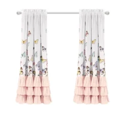 2pc Flutter Butterfly Window Curtain Set Pink - Lush Décor -Lush Décor GUEST 7d0df101 7c22 45de 9c13 35be28f9468a
