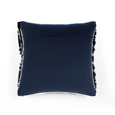 20"x20" Oversize Spencer Square Throw Pillow Navy Blue - Lush Décor 5 20"x20" Oversize Spencer Square Throw Pillow Navy Blue - Lush Décor - Image 3