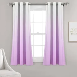 Set Of 2 (63"x38") Mia Ombre Insulated Grommet Blackout Window Curtain Panels - Lush Décor -Lush Décor GUEST 7e52fbd0 9e8b 4359 b23d e6be391a4f43