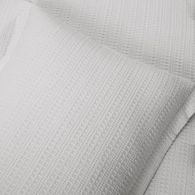 Lush Décor 3pc Haniya Solid Waffle Woven 100% Cotton Textured Comforter Set 7 Lush Décor 3pc Haniya Solid Waffle Woven 100% Cotton Textured Comforter Set - Image 5