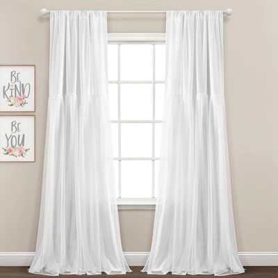 Set Of 2 (84"x40") Tulle Skirt Solid Window Curtain Panels - Lush Décor 8 Set Of 2 (84"x40") Tulle Skirt Solid Window Curtain Panels - Lush Décor - Image 6