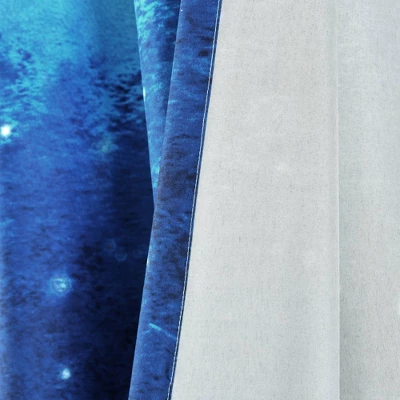 52"x84" Kids' Make A Wish Space Star Ombre Window Curtain Panels Navy/White Set - Lush Décor 6 52"x84" Kids' Make A Wish Space Star Ombre Window Curtain Panels Navy/White Set - Lush Décor - Image 4