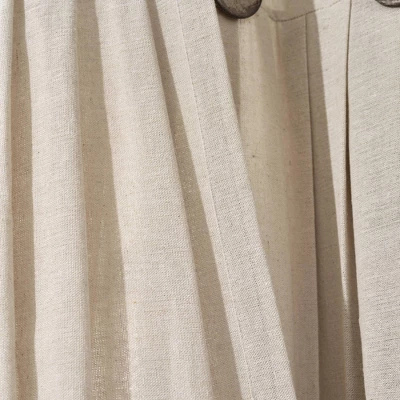1pc Light Filtering Farmhouse Linen Button Window Curtain Panel - Lush Décor 6 1pc Light Filtering Farmhouse Linen Button Window Curtain Panel - Lush Décor - Image 4
