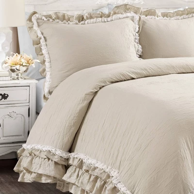Ella Lace Ruffle Comforter Set - Lush Décor 4 Ella Lace Ruffle Comforter Set - Lush Décor - Image 2