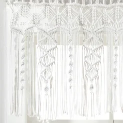 50"x20" Boho Macrame Textured Cotton Window Valance White - Lush Décor 9 50"x20" Boho Macrame Textured Cotton Window Valance White - Lush Décor -Lush Décor GUEST 86a7e3e8 6d05 4dd0 8047 111921543633