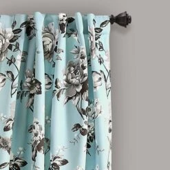 Set Of 2 Tania Floral Light Filtering Window Curtain Panels - Lush Décor