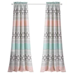 Elephant Striped Window Curtain Panels - Lush Décor -Lush Décor GUEST 8c18f77f 5335 4470 828c 9a2f6ee62214