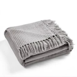 Full Queen Waffle Cotton Knit Throw Blanket - Lush Décor -Lush Décor GUEST 8ca7ea40 31cb 4118 b9a9 07aeaa785fae