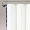 72"x72" Boho Melora Tassel Yarn Dyed Eco-Friendly Recycled Cotton Shower Curtain Navy - Lush Décor -Lush Décor GUEST 8e547f56 94bc 44c6 ad39 3fac0dbe4c1b