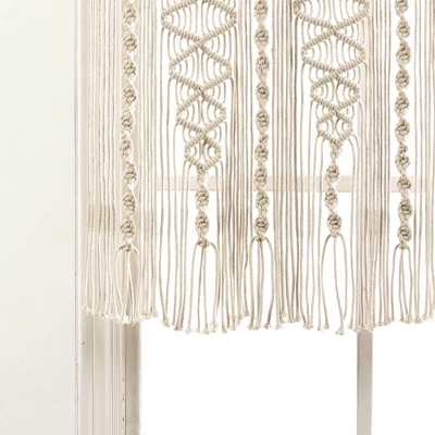 30"x40" Boho Macrame Textured Cotton Window Valance - Lush Décor 5 30"x40" Boho Macrame Textured Cotton Window Valance - Lush Décor - Image 3
