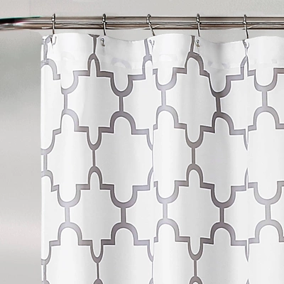 Geometric Shower Curtain Gray - Lush Décor 3 Geometric Shower Curtain Gray - Lush Décor