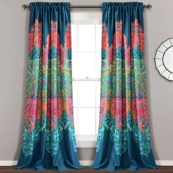 Set Of 2 Boho Chic Light Filtering Window Curtain Panels - Lush Décor -Lush Décor GUEST 9266bfb6 39ef 4e21 8331 1a2ac1f4b5fa