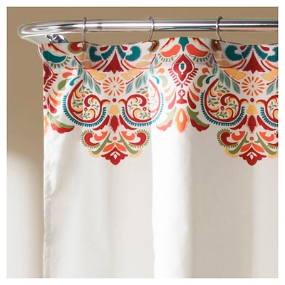Clara Shower Curtain Turquoise - Lush Décor 3 Clara Shower Curtain Turquoise - Lush Décor