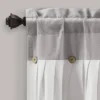18"x52" Farmhouse Linen Button Window Valance - Lush Décor -Lush Décor GUEST 962b2e46 5132 4ca5 9c08 658eae971ed3