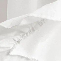 52"x18" Linen Ruffle Window Valance White - Lush Décor -Lush Décor GUEST 9969e143 812f 4acd a2ee 2f76ff3fe654