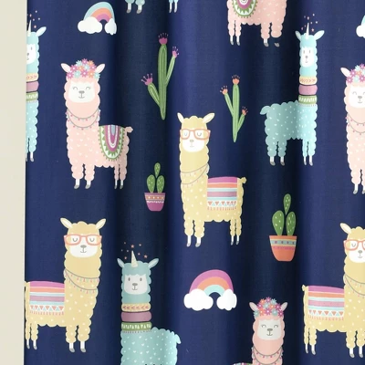 72"x72" Make A Wish Southwest Llama Cactus Shower Curtain Single - Lush Décor 4 72"x72" Make A Wish Southwest Llama Cactus Shower Curtain Single - Lush Décor - Image 2