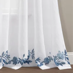 2pk 38"x84" Sheer Tanisha Curtain Panels Navy/White - Lush Décor -Lush Décor GUEST 9bf5b875 83eb 4cda a367 dd8ed761c475