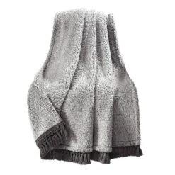 50"x60" Faux Shearling With Tassel And Fringe Throw Blanket - Lush Décor 15 50"x60" Faux Shearling With Tassel And Fringe Throw Blanket - Lush Décor -Lush Décor GUEST 9e1da4b4 91ea 4855 911a 567403a2861d