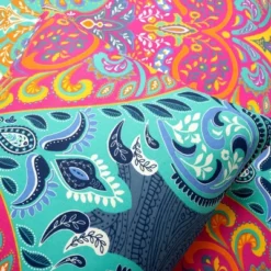 3pc Boho Chic Cotton Duvet Cover Set Turquoise/Navy - Lush Décor -Lush Décor GUEST 9ec13685 34e0 42dc bc6b 7d1eb65c67a5
