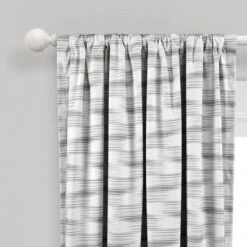 Lush Décor Blackout Jungle Adventure Geo Window Curtain Panel - Gray Single