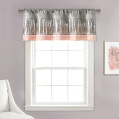 52"x18" Night Sky Sequins Embroidery Window Valance - Lush Décor -Lush Décor GUEST a69511d5 4c61 4353 89b4 c4f03a1f57ac