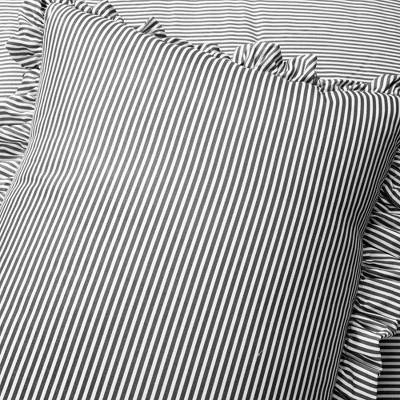 Lush Decor 3pc Reyna Stripe Reversible Comforter Bedding Set Gray/White 7 Lush Decor 3pc Reyna Stripe Reversible Comforter Bedding Set Gray/White - Image 5