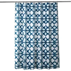 Geo Shibori Shower Curtain Navy - Lush Décor -Lush Décor GUEST a6ce8096 bb9c 46a8 8e2d 817a30ebbe08