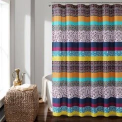 Boho Striped Shower Curtain - Lush Décor -Lush Décor GUEST a8b945fa 0722 4f38 bca9 062f3b70267a