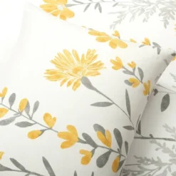 3pc Aprile Cotton Duvet Cover Set Yellow/Gray - Lush Décor -Lush Décor GUEST a914132d a3aa 4851 876f 464282560ee9