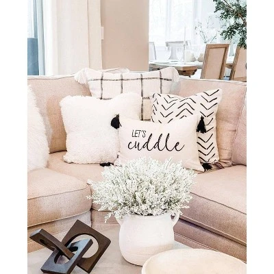 13"x20" 'Let's Cuddle' Family-Friendly Lumbar Throw Pillow Cover White - Lush Décor 8 13"x20" 'Let's Cuddle' Family-Friendly Lumbar Throw Pillow Cover White - Lush Décor - Image 6