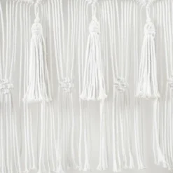 40"x30" Boho Macrame Tassel Cotton Window Valance White - Lush Décor -Lush Décor GUEST aa9be60e b4b4 4c02 96bd 48bf5b4a22e5