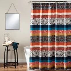 Boho Striped Shower Curtain - Lush Décor -Lush Décor GUEST ace9a971 83d3 4319 8df0 d39d4bacdb26