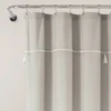 Ombre Embroidery Tassel Yarn Dyed Cotton Shower Curtain - Lush Décor