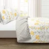 3pc Aprile Cotton Duvet Cover Set Yellow/Gray - Lush Décor