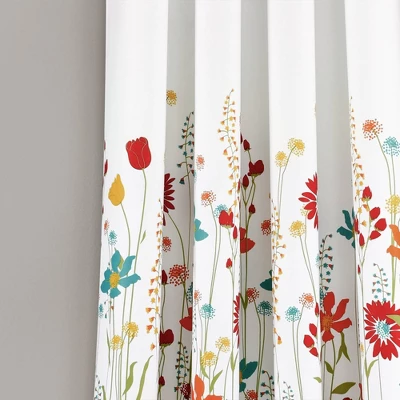 Set Of 2 Clarissa Floral Light Filtering Window Curtain Panels - Lush Décor 4 Set Of 2 Clarissa Floral Light Filtering Window Curtain Panels - Lush Décor - Image 2