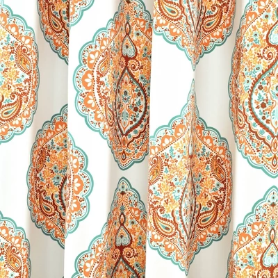 2pk 52"x84" Light Filtering Harley Curtain Panels Orange - Lush Décor 4 2pk 52"x84" Light Filtering Harley Curtain Panels Orange - Lush Décor - Image 2