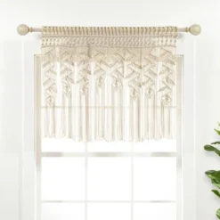 30"x40" Boho Macrame Leaf Cotton Kitchen Curtain Valance - Lush Décor 16 30"x40" Boho Macrame Leaf Cotton Kitchen Curtain Valance - Lush Décor -Lush Décor GUEST b58594b4 621c 4643 8d0d 5a734f506564