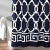 Maze Border Shower Curtain Navy - Lush Décor 2 Maze Border Shower Curtain Navy - Lush Décor -Lush Décor GUEST b7abbbbb 5cc4 4a15 a7d8 659a2af21894