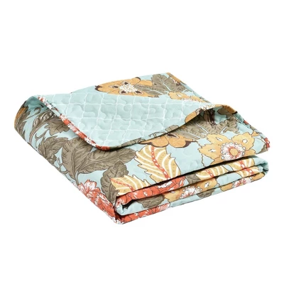 Lush Décor 50"x60" Sydney Throw Blanket Green/Blue 5 Lush Décor 50"x60" Sydney Throw Blanket Green/Blue - Image 3