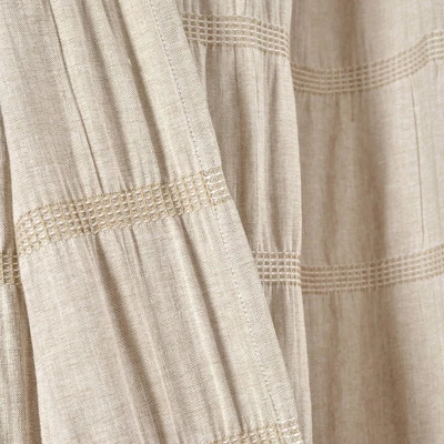 Waffle Striped Woven Cotton Shower Curtain - Lush Décor 6 Waffle Striped Woven Cotton Shower Curtain - Lush Décor - Image 4