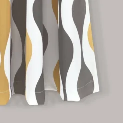 2pk 52"x84" Light Filtering Mid-Century Geo Curtain Panels Gold/Gray - Lush Décor -Lush Décor GUEST b8c43a2b da89 4186 b33d 08a321cf2833