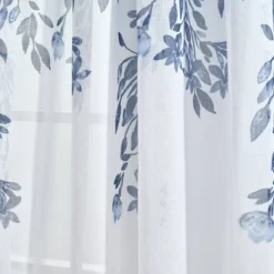 2pk 38"x84" Sheer Tanisha Curtain Panels Navy/White - Lush Décor -Lush Décor GUEST b9407e5e 2827 49a1 ad3b cc6afc9a5f75
