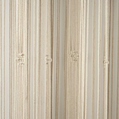 1pc 40"x84" Light Filtering Boho Macrame Tassel Curtain Panel Tan - Lush Décor 7 1pc 40"x84" Light Filtering Boho Macrame Tassel Curtain Panel Tan - Lush Décor - Image 5