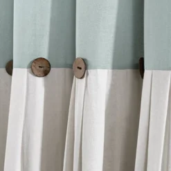 Linen Button Shower Curtain - Lush Décor -Lush Décor GUEST bd6f8a05 a2ea 4309 94c7 846d1e578c65