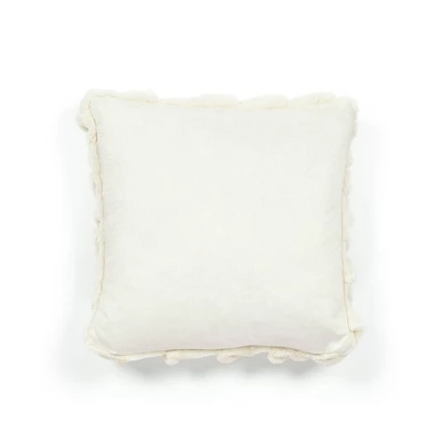 20"x20" Oversize Soft Faux Fur Weave Family-Friendly Square Pillow Cover Ivory - Lush Décor 5 20"x20" Oversize Soft Faux Fur Weave Family-Friendly Square Pillow Cover Ivory - Lush Décor - Image 3