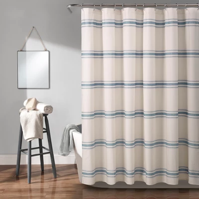 Farmhouse Striped Shower Curtain - Lush Décor 7 Farmhouse Striped Shower Curtain - Lush Décor - Image 5